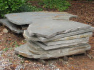 A stack of premium slab flagstone pavers.