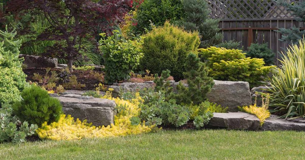 This is a picture of a scene in North Druid Hills that used landscaping rocks from Atlanta Landscape Materials.